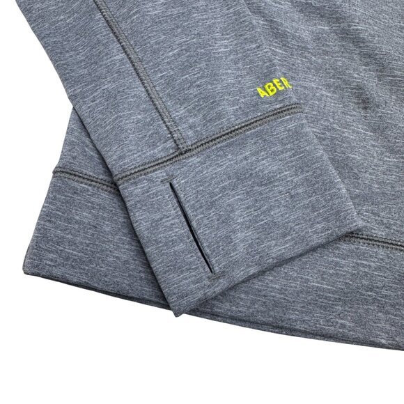 Abercrombie & Fitch Muscle Track Jacket Gray 1/4 Zip Pullover, Size L - Picture 4 of 8